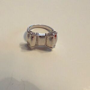 Elegant Kate Spade Silver Bow Ring